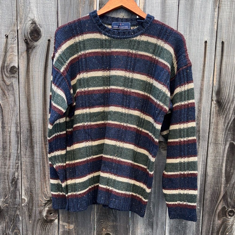 John Ashford Wool Blend Knit Sweater Womens Size Small